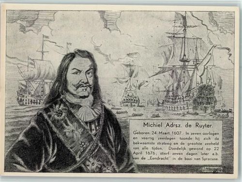 sign J. Verhoeven - Michiel de Ruyter - Militärgeschichte, gute Erhaltung