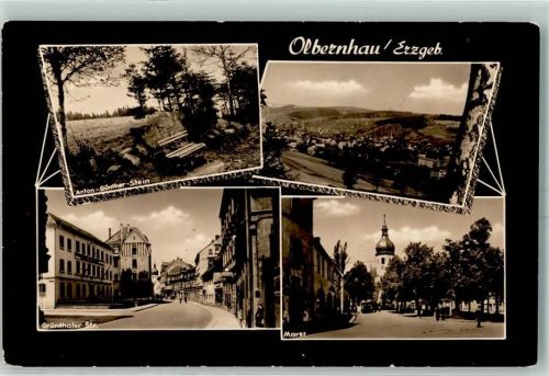 Olbernhau Anton Günther Stein Grünthaler Straße Markt