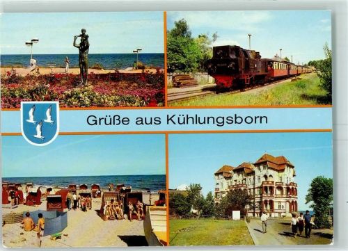Kühlungsborn Strand Strandkörbe Schmalspurbahn Molli Technisches Denkmal FDGB Erholungsheim Schloß am Meer