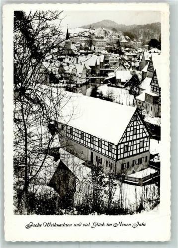 Velden Weihnachts- und Neujahrswünsche Winter Fachwerkhaus