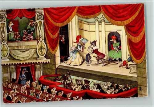 Serie Nr. 17 sign R - Hunde im Theater - gute Erhaltung