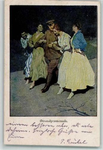 Kriegspostkarten der Lustigen Blätter Nr. 16 AK Eckknick - Soldatenliebe Wennerberg, B. Künstlerkarte