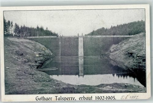 Tambach-Dietharz 1907 Gothaer Talsperre Staumauer
