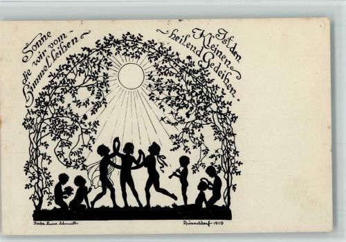 1920 Luise Schmidt - Elfen tanzen unter der Sonne AK
