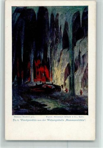 1900 Nr. 5 Wandgemälde aus der Walpurgishalle, Mammonshöhle AK