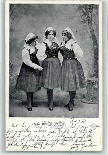 1903 Wulfenia Trio AK Trachten