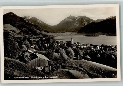Schliersee 1935 Teilansicht Jägerkamp Brecherspitz