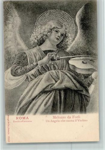 Melozzo da Forli - Un Angelo che suona il Violine AK Basilica Vaticana, gute Erhaltung