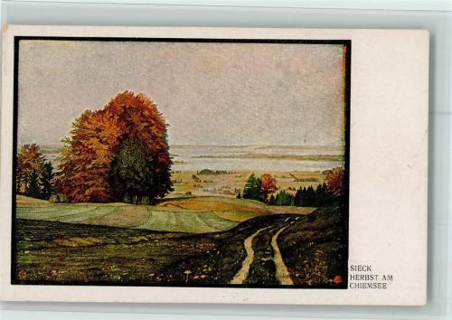 Nr. 85 sign Sieck - Herbst am Chiemsee AK gute Erhaltung