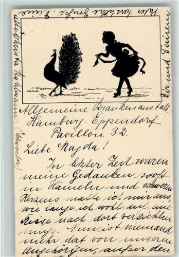 Berliner Tierschutzverein C Nr. 48 - Carus Scherenschnitte AK