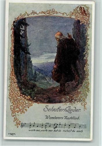 Jugenstil - Schubert Lieder : Wanderer Nachtlied, gute erhaltung
