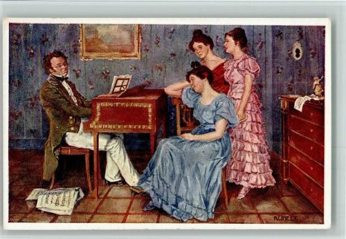 BKW Serie 909-12 - Franz Schubert - Hausmusik - sign Reinelt