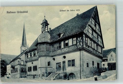 Grünsfeld 1910 Rathaus erb. 1579