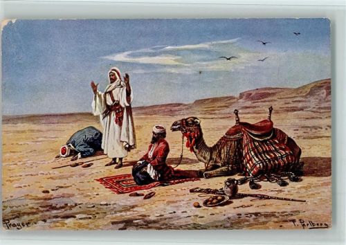 Serie 792 Nr. 3 , Prayer mit Kamel - gute Erhaltung