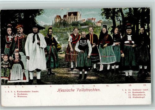 Nr. 5201 Verlag Bäcker - versch. Hessische Trachten
