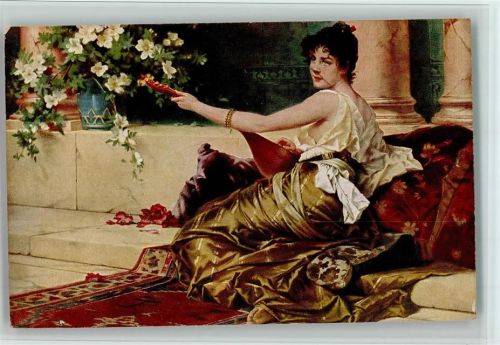 Mandolinenspielerin von Conrad Kiesel - Deutsche Kunst 563 - Verlag Liersch
