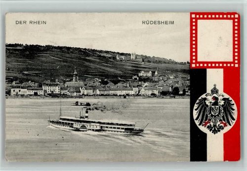 Rüdesheim Blick nach Rüdesheim Raddampfer