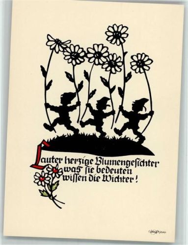 Nr. 768 - Kinder mit Blüten AK Gute Erhaltung