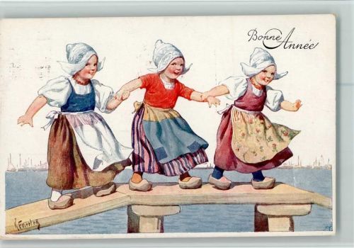1920 Bonne Annee - Hollandkinder - BKW Serie 692-1 AK