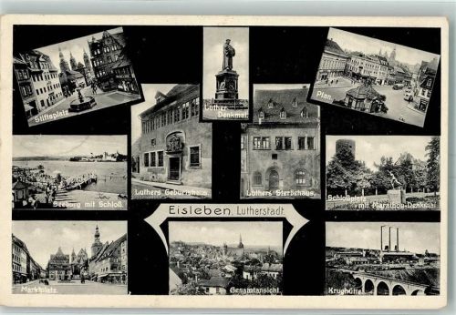 Lutherstadt Eisleben Luther Denkmal Luthers Geburtshaus Stiftsplatz Marktplatz Luthers Sterbehaus