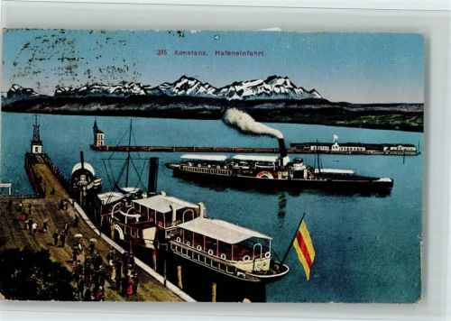 Konstanz Hafeneinfahrt - I-IV - Stempelfleck