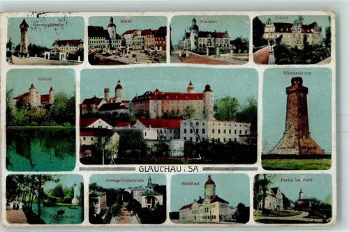 Glauchau Genesungsheim Schloß Stadtbad Bismarckturm