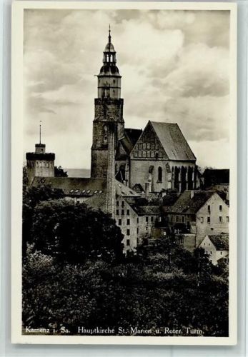 Kamenz Hauptkirche St. Marien und Roter Turm
