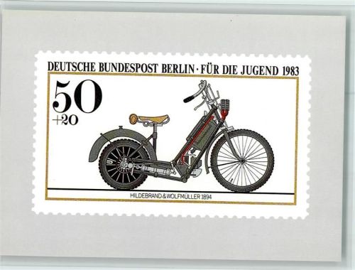 Für die Jugend 1983 - Hildebrand & Wolfmüller Motorrad Berlin, Michel 694 AK