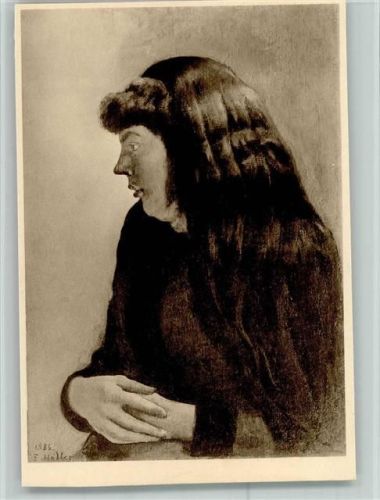 Hoffende Frau - gute Erhaltung