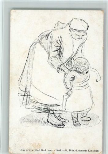 1915 WK I sign Kalkreuth - Verein für Kindervolksküchen AK