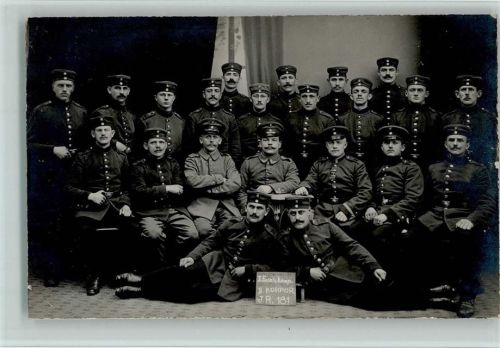 Atelier Foto Nr. 100 Gruppenfoto - II. Ersatz Komp. Korpor JR. 181