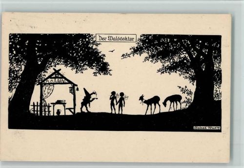 1921 VII aus dem Gnomen und Elfenreich - Der Walddoktor - Zwerge AK