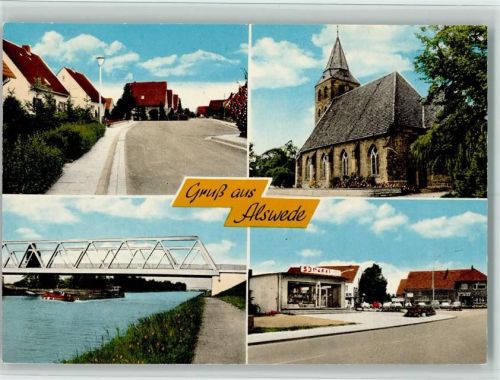 Alswede Ortsansichten Kirche Brücke Geschäft