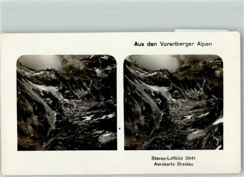 Stereo Luftbild 3941 Aerokarte Breslau - Vorarlberger Alpen