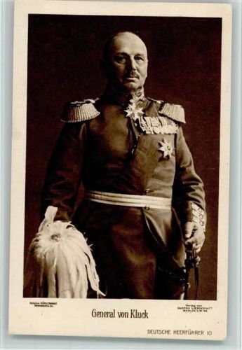 General von Kluck mit Orden - Deutsche Heerführer Nr. 10 AK Gute Erhaltung