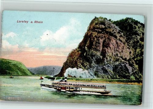 1907 Dampfer Elsa Loreley passierend, gute Erhaltung AK