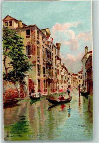 Venezia Rio del Pestrin Gondel Sign.