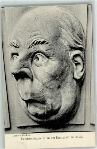 Sandsteinfratze III an der Kunsthalle in Basel AK Böcklin, A.