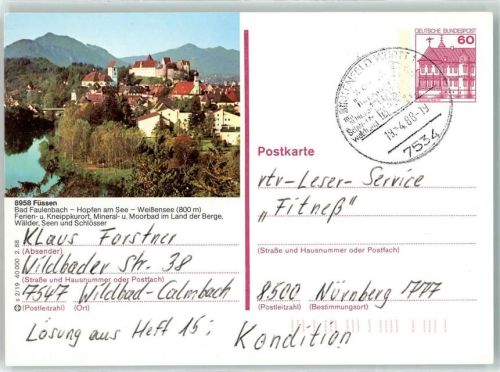 Birkenfeld Ganzsache Füssen