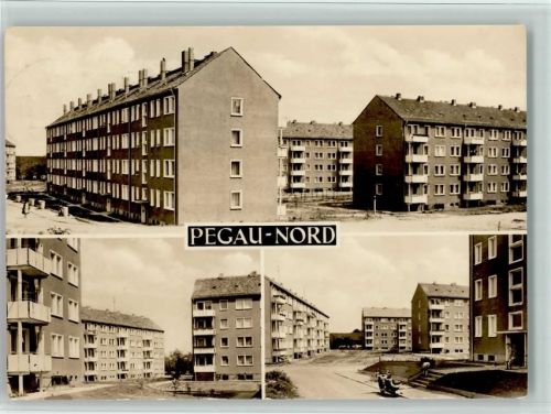 Pegau Ortsansichten Mehrfamilienhäuser Pegau-Nord 3-Bildaufnahme