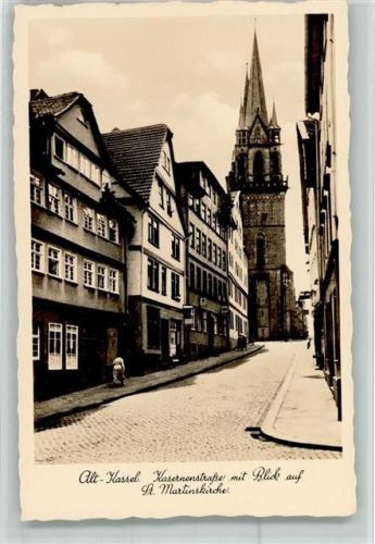 Kassel Kasernenstraße mit Blick auf St. Martinskirche