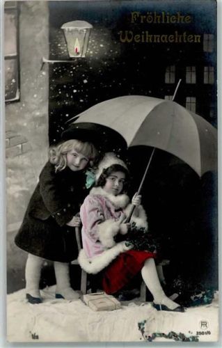 1910 Kind Gamaschen Regenschirm Pelz Rotophot Serie 2501-6