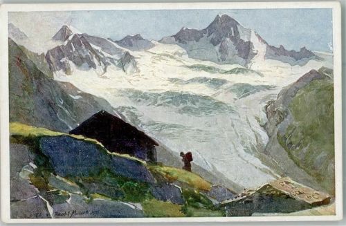 1928 Künstlerserie "Zillertal" sign Bandel-Mazzetti - gute Erhaltung - Gletscher