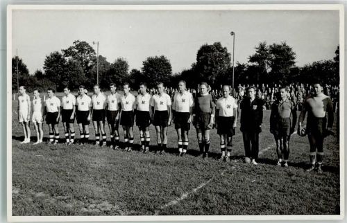 Eupen Österr. Fußballteam beim Tunier Ort handschriftlich