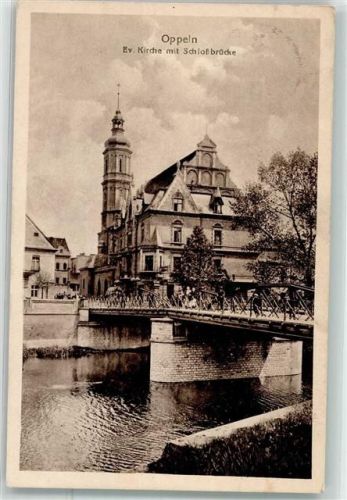 Oppeln Ev. Kirche mit Schlossbrücke