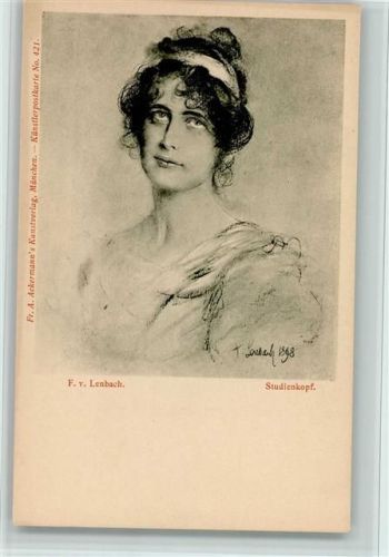 Studienkopf von Lenbach - Ackermann Nr. 421 - gute Erhaltung AK