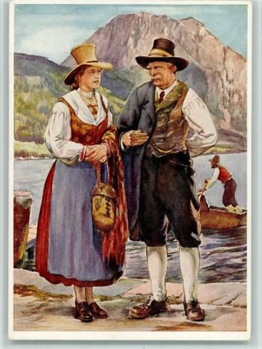 Stickstoffwerk Linz - Öster. Heimattrachten Karte 1 - Salzkammergut