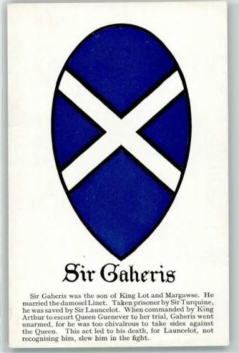 Sir Gaheris was the son of King Lot and Margawse AK