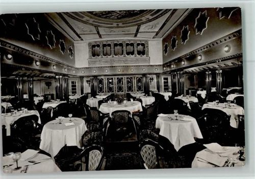 Dampfer Hansa, Speisesaal 1. Klasse - Hamburg-Amerika-Linie Dampfer Hansa 1938