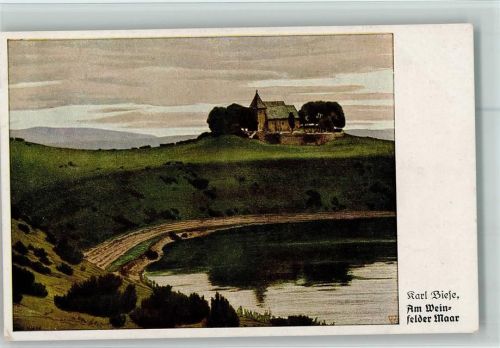 Künstlerkarten aus Voigtländer Verlag - Am Weinfelder Maar , gute Erhaltung